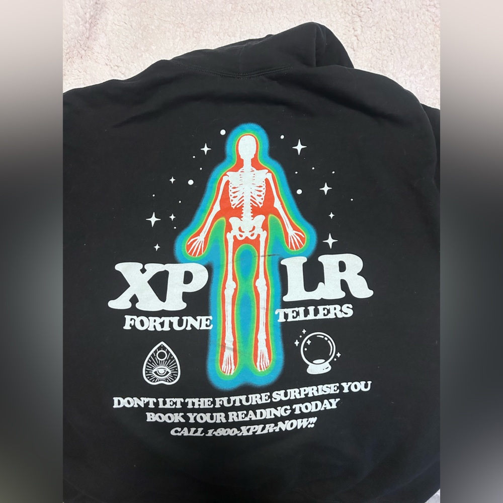 Zumiez Black Sweatshirt with Red and Blue Graphic